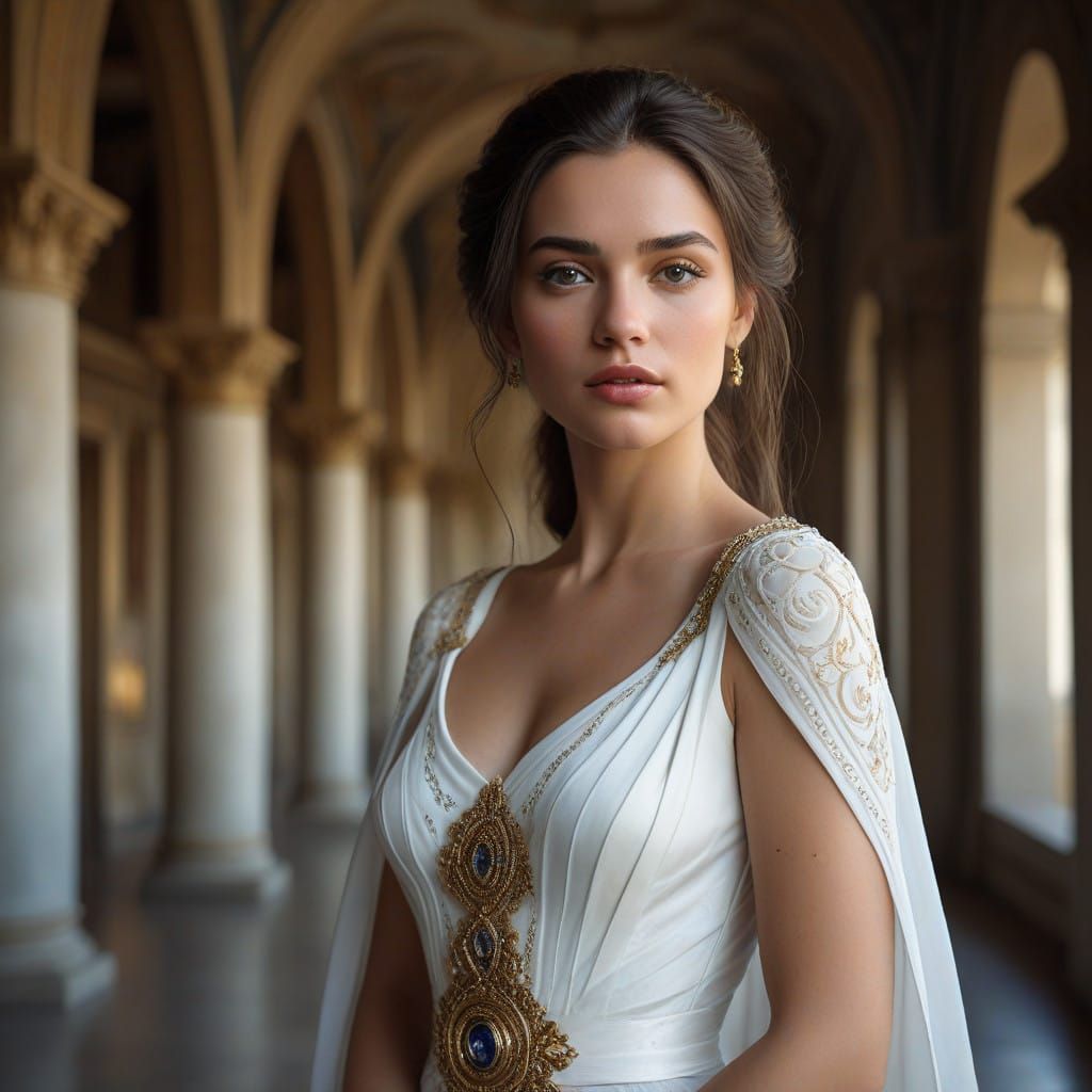 Elegant Regal Portrait in Classical Style