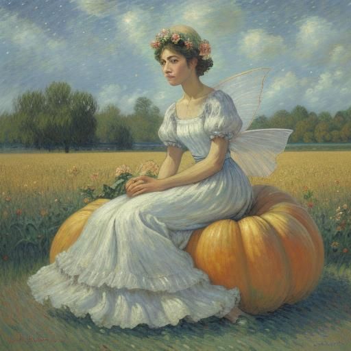 Ethereal Caribbean Fairy in Whimsical Corn Field Landscape