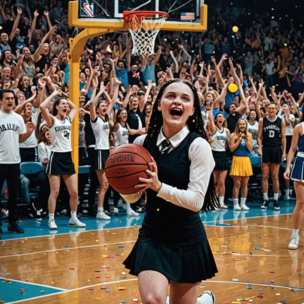 Wednesday Addams Scores Big in a Vibrant Cheerleader Scene