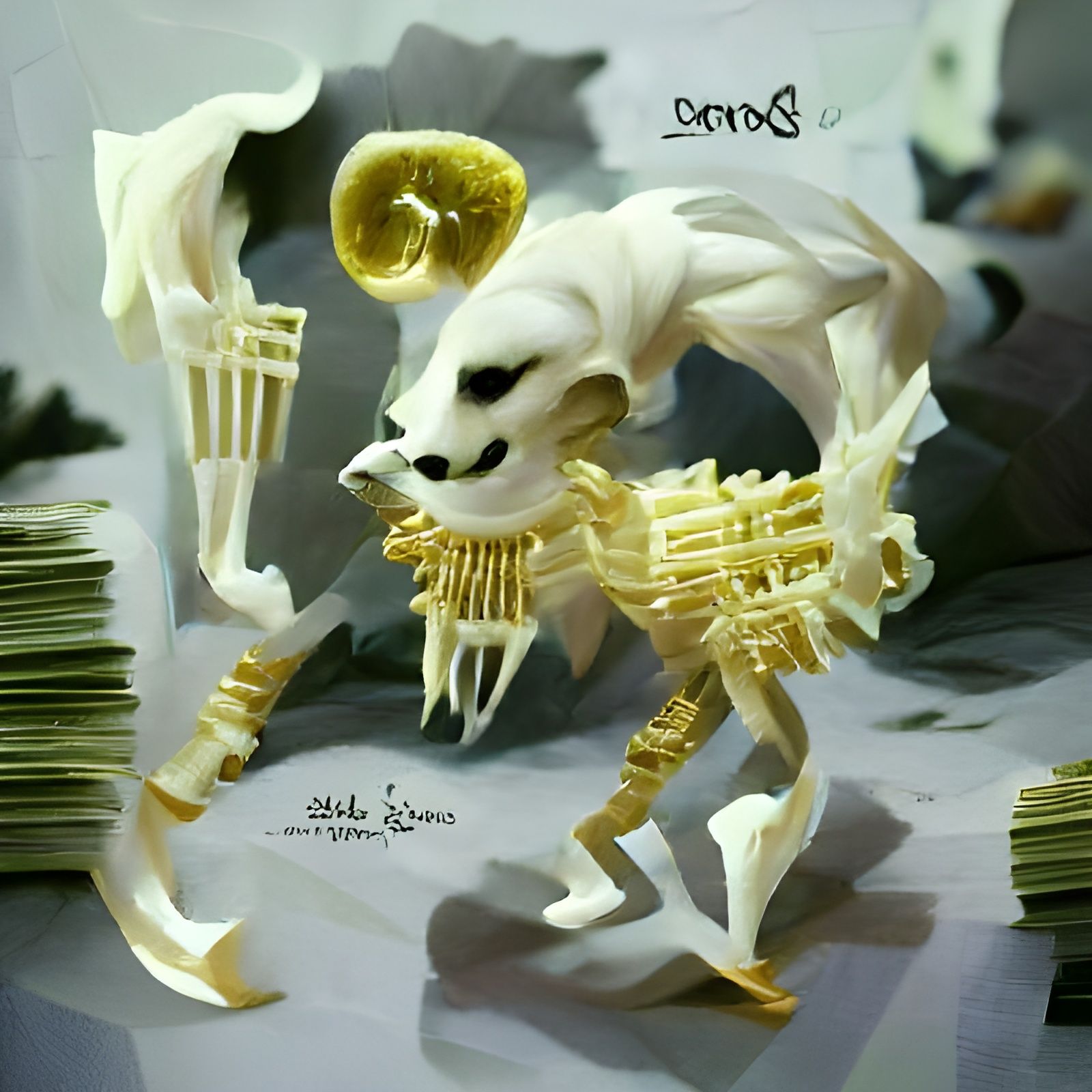 Grim Demon Revealed in Bone and Skeleton Form