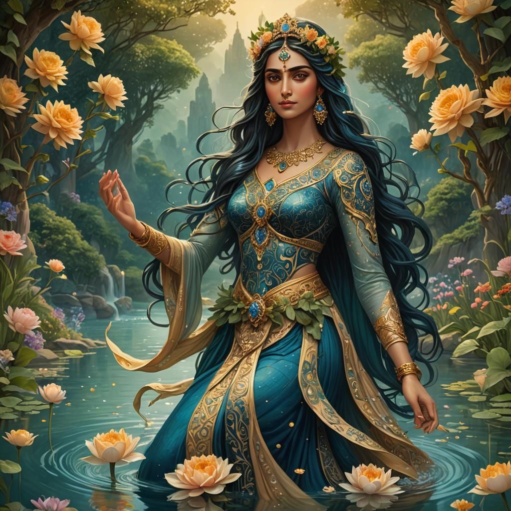 Majestic Anahita, Goddess of the Serene Lake