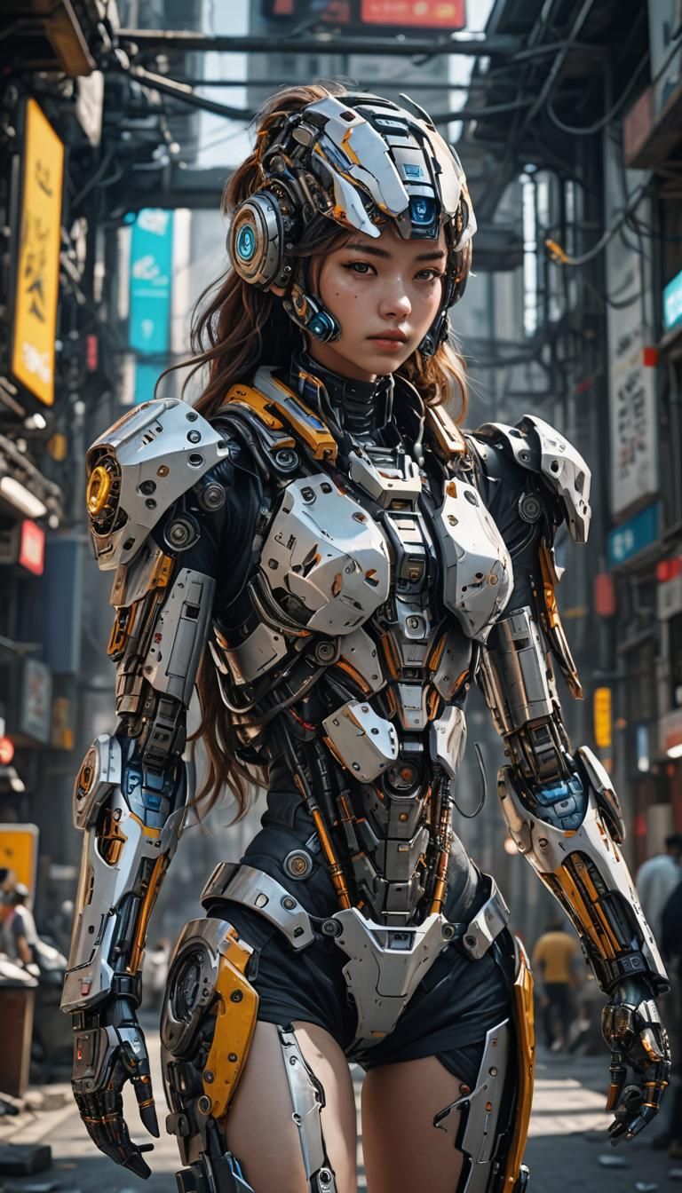 Photorealistic AI Girl in Sci-Fi Cinematic Style