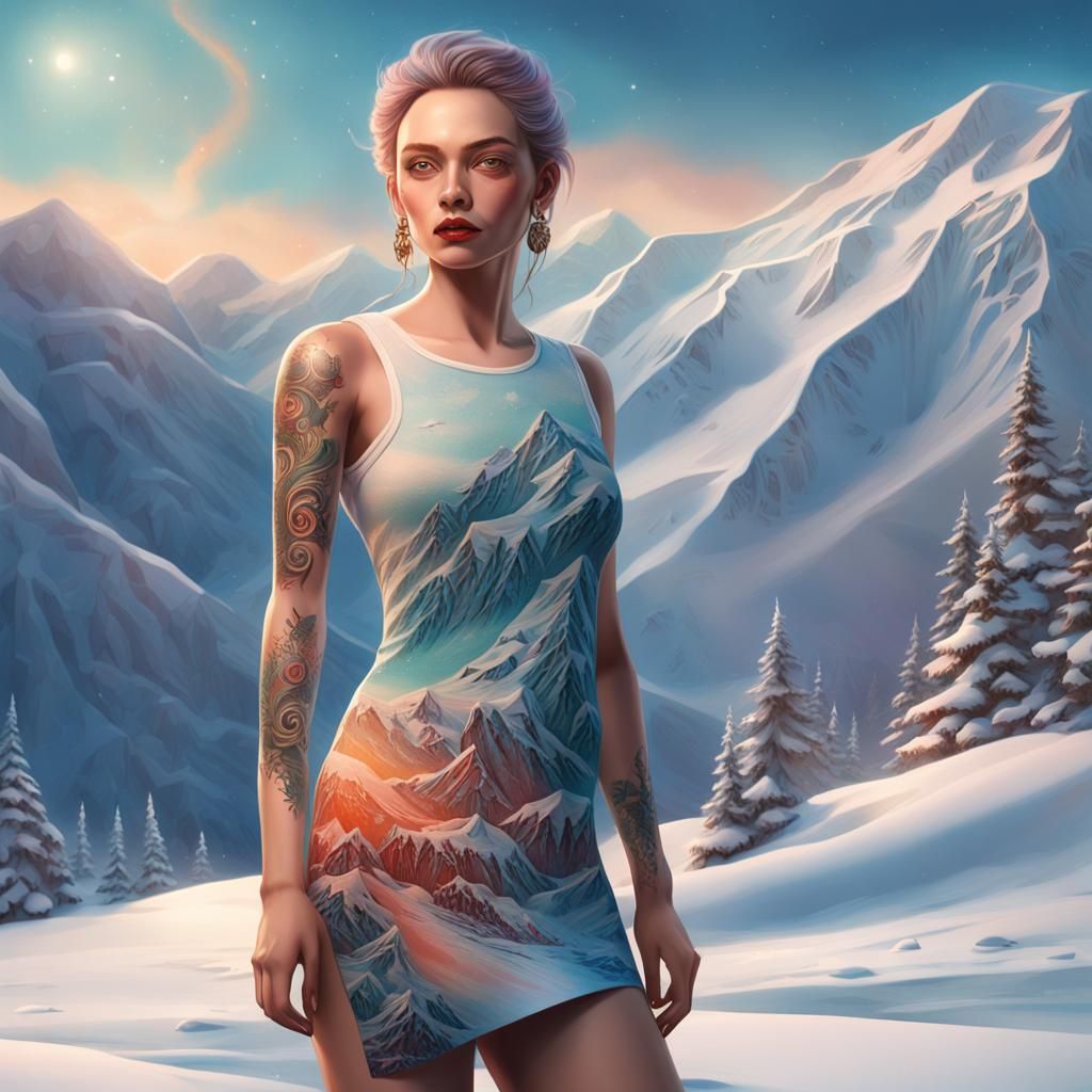 Dress and tattoo
