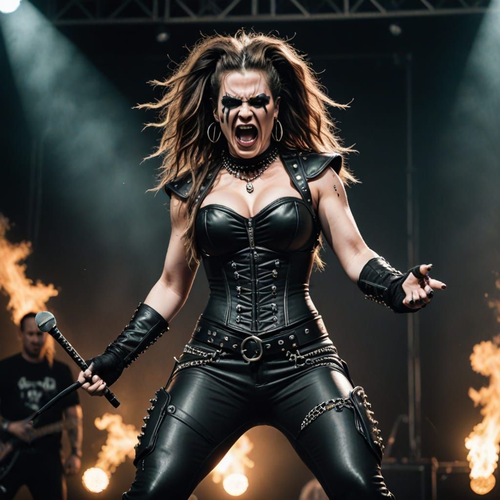 Heavy Metal Goddess Unleashes Fury on Stage