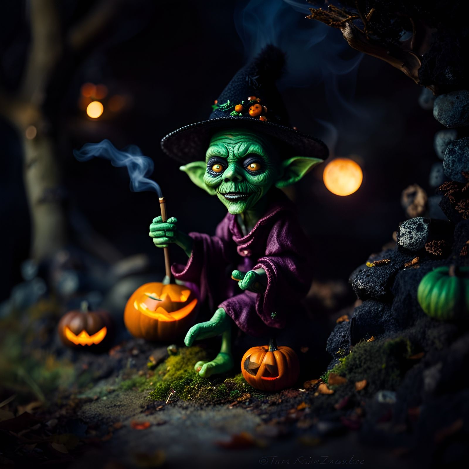 Goblin Nightscapes in Vibrant Darkness