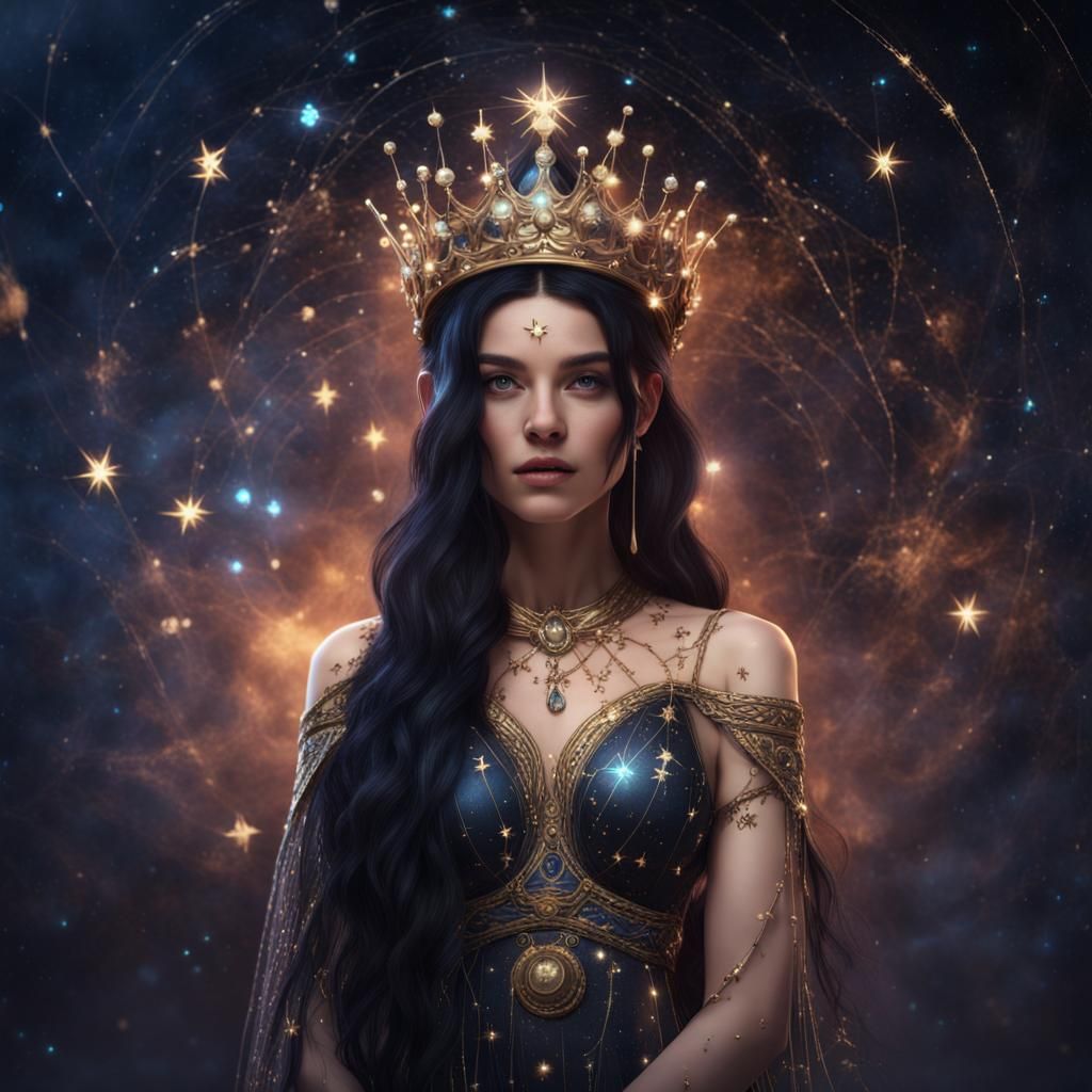 Ethereal Goddess Empresses Celestial Realms in Splendid Deta...