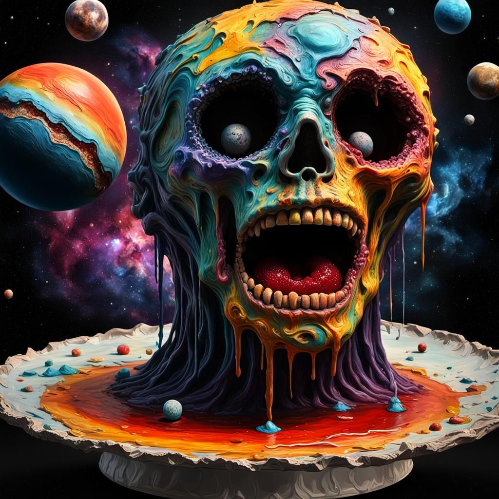 Grotesque, Gothic Masterpiece: Twisted Cake-Like Planet Cons...