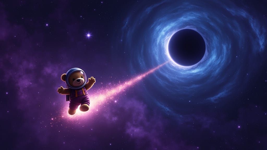 Teddy Bear Comet Near Black Hole