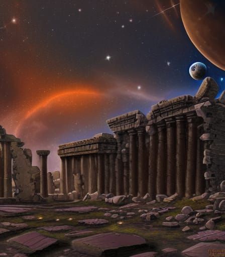 Cosmic Ruins of the Lunar Temple