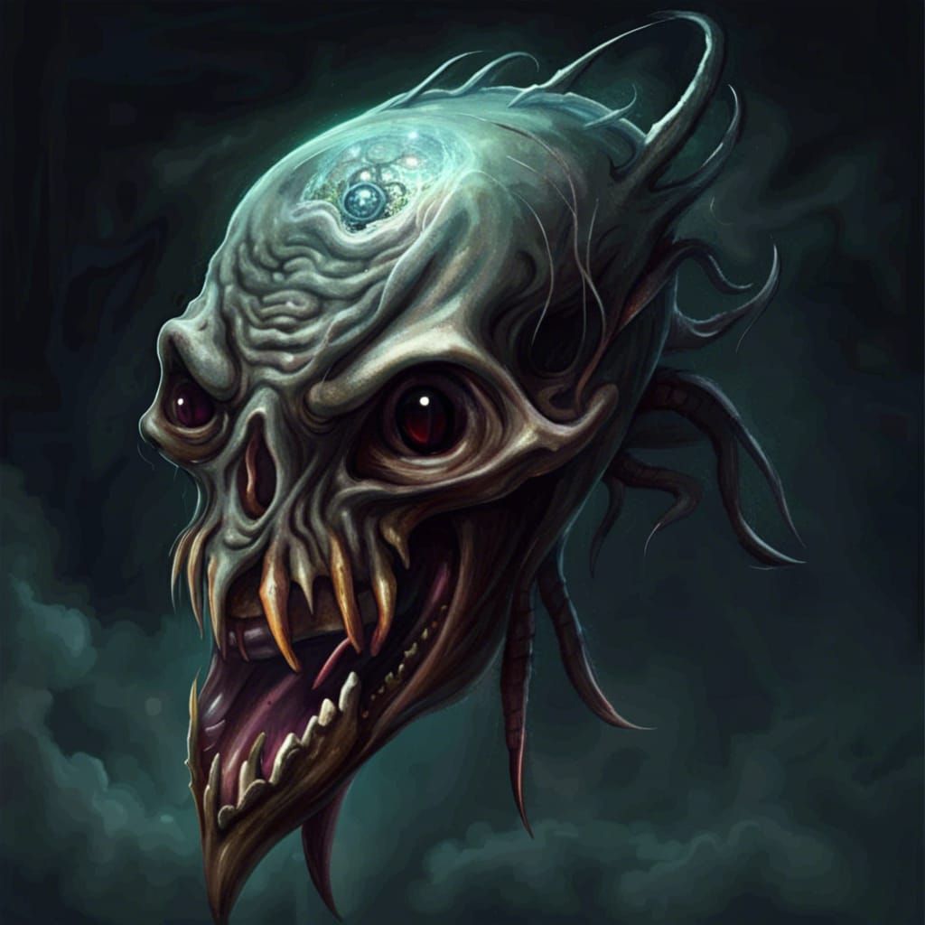 Surreal Nightmarish Creature Feeds on Human Dreams in Gouach...