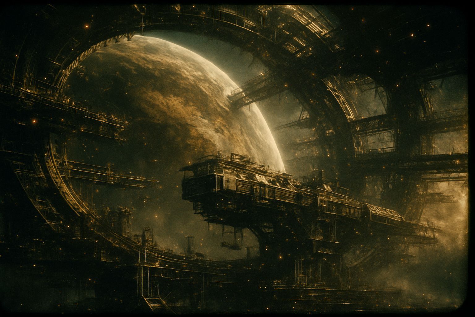 Hyperrealistic Orbital Shipyard and Drydock