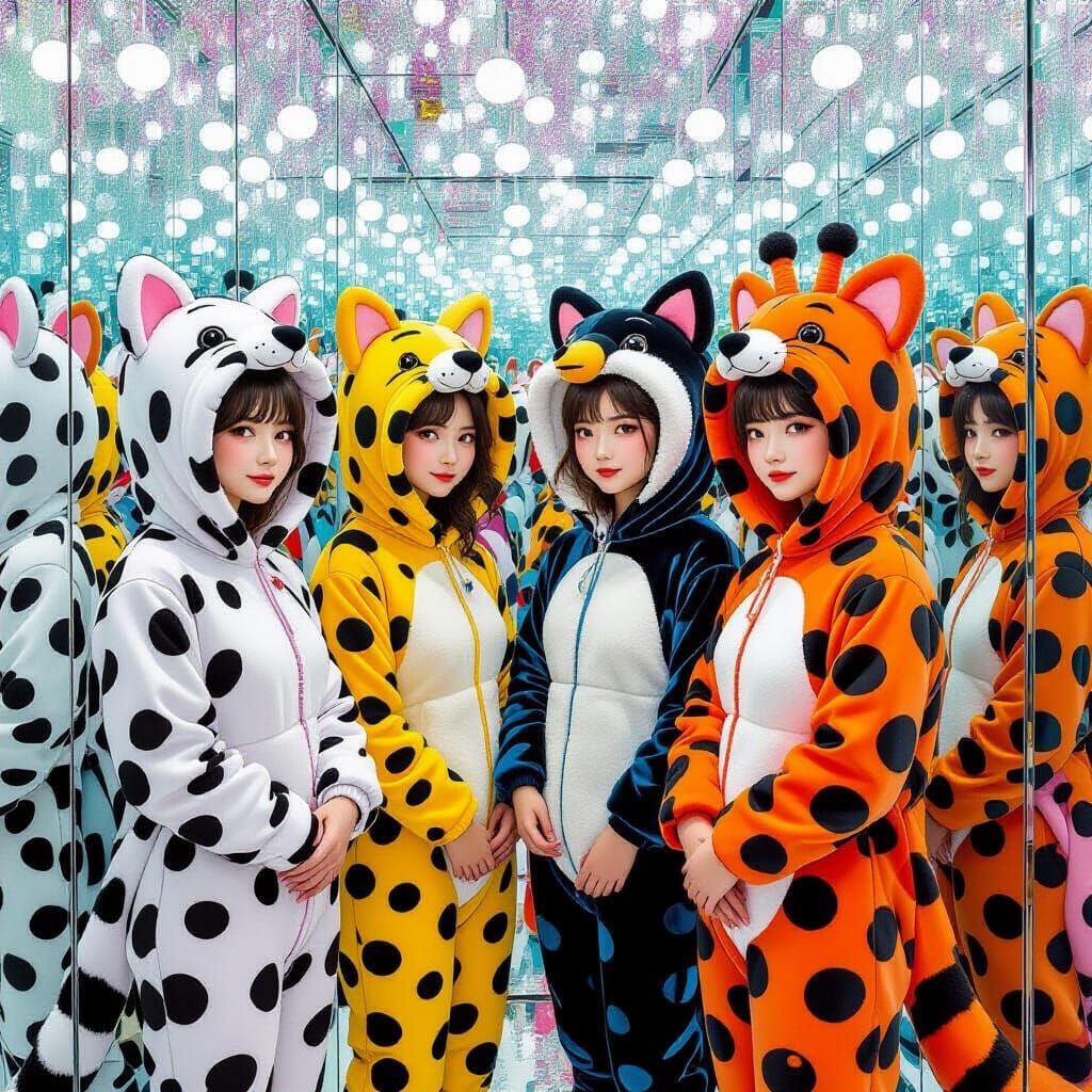 Abstract Animal Costumes in a Takashi Murakami Style