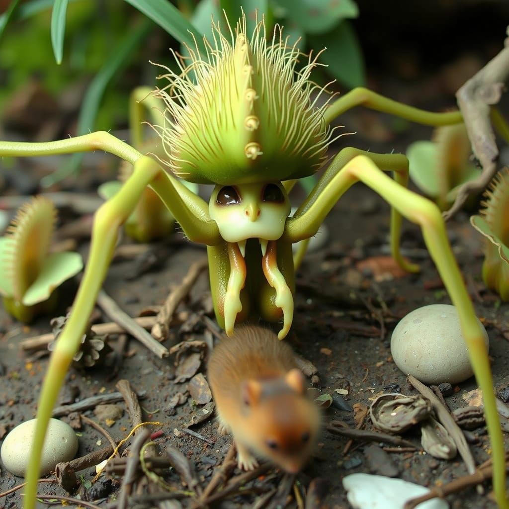 Venus Fly Trapping Spider Plant
