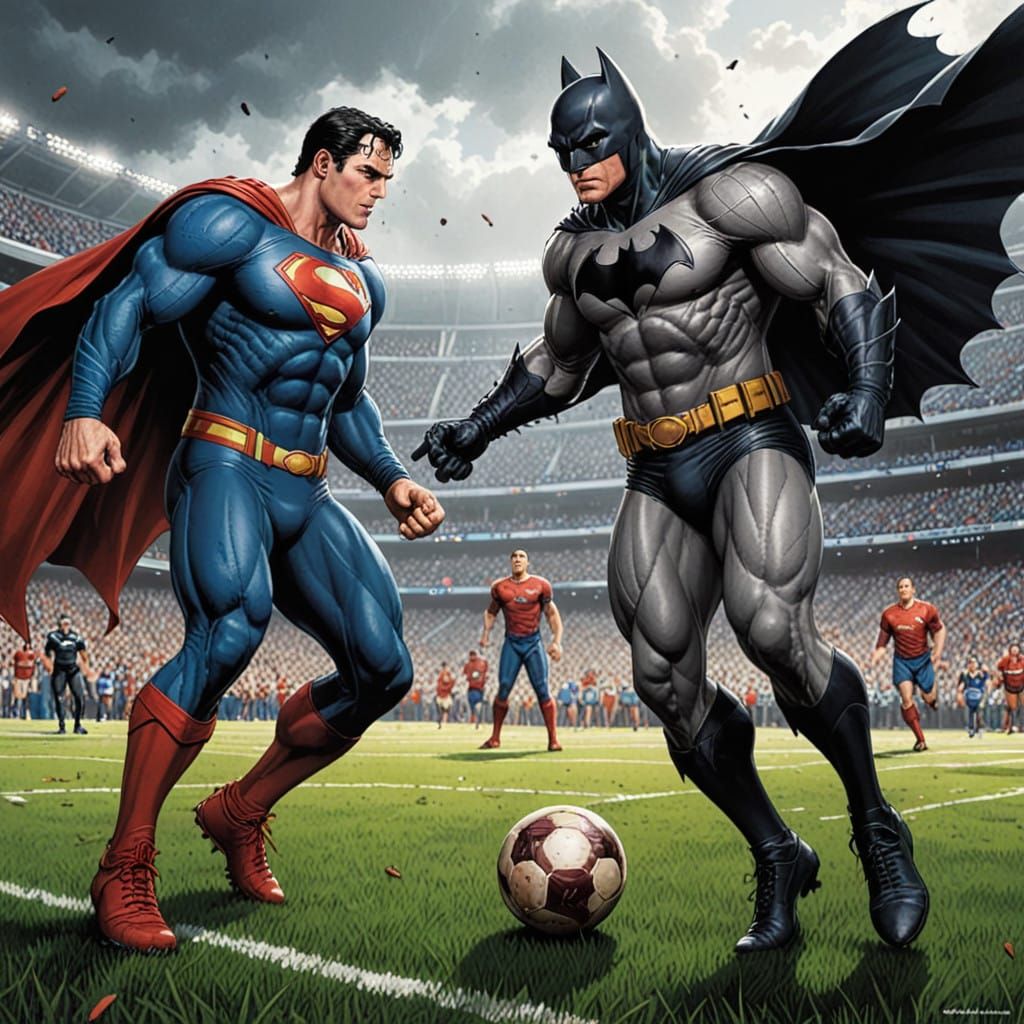 Comic Book Heroes Enjoying Leisure Time in Smooth Art Style