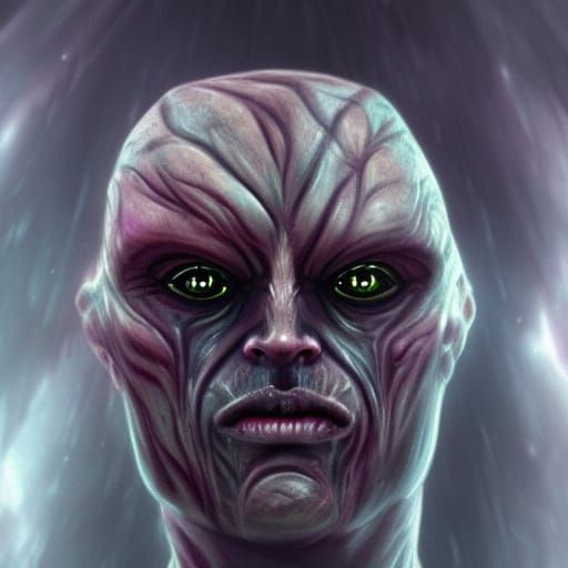 Promethean Alien Engineer with Ascended Sumerian Features