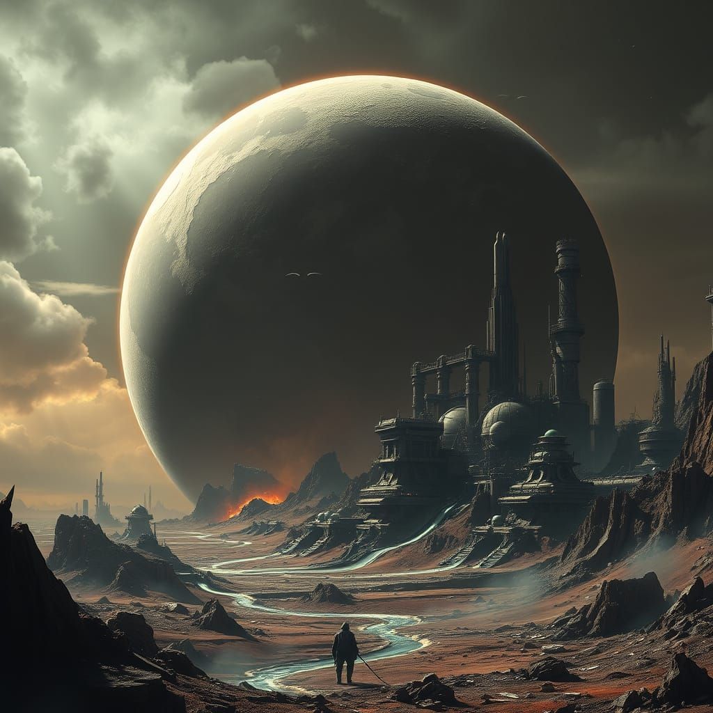 Battle-Scarred War Moon Zirath in a Dark Crimson Hypergiant ...