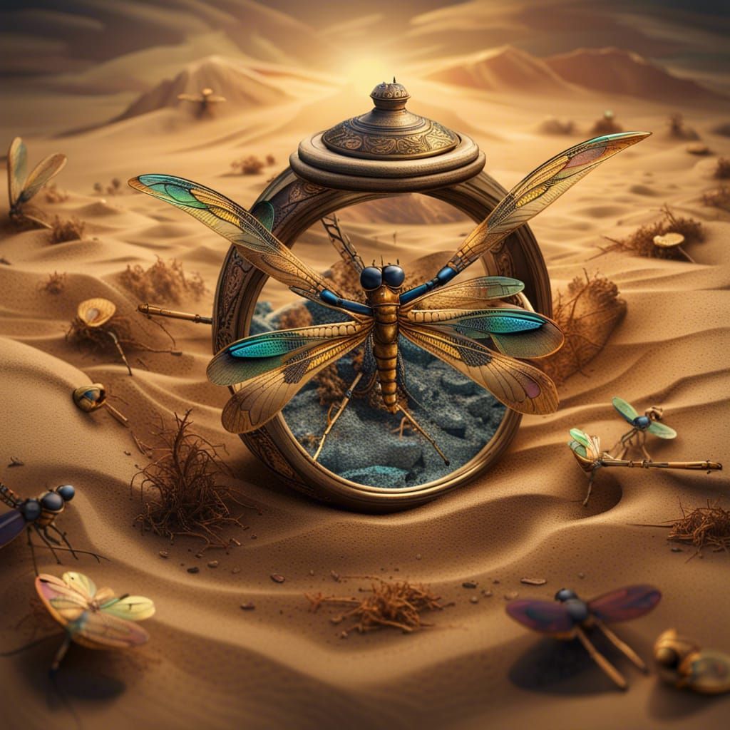 Dragonflies in the sands of time