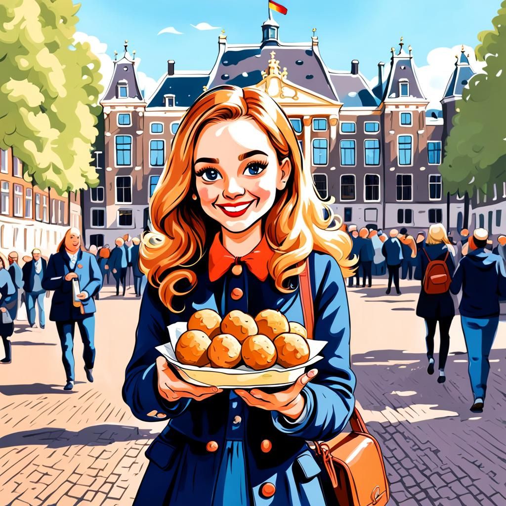 Adorable Dutch Princess Visits Royal Palace in Amsterdam