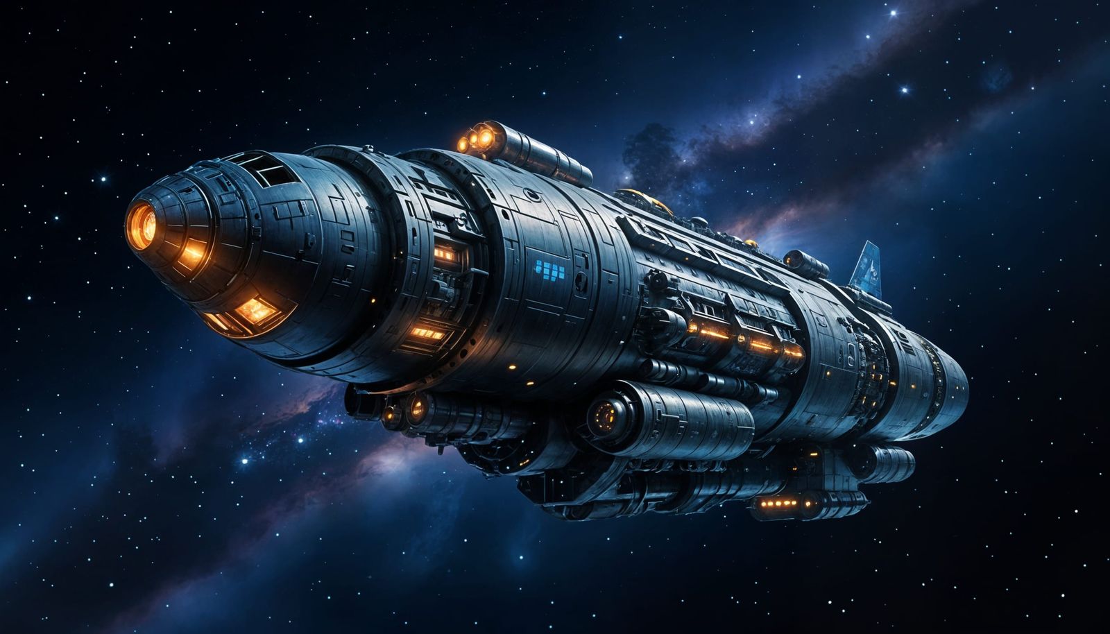 Massive Interstellar Freighter in Earth Orbit