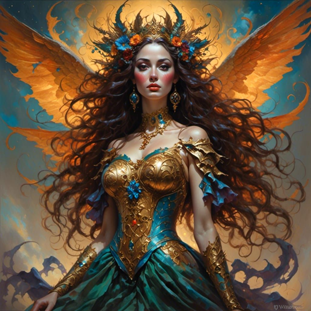 Fantasy Goddess in Majestic Boris Vallejo Style