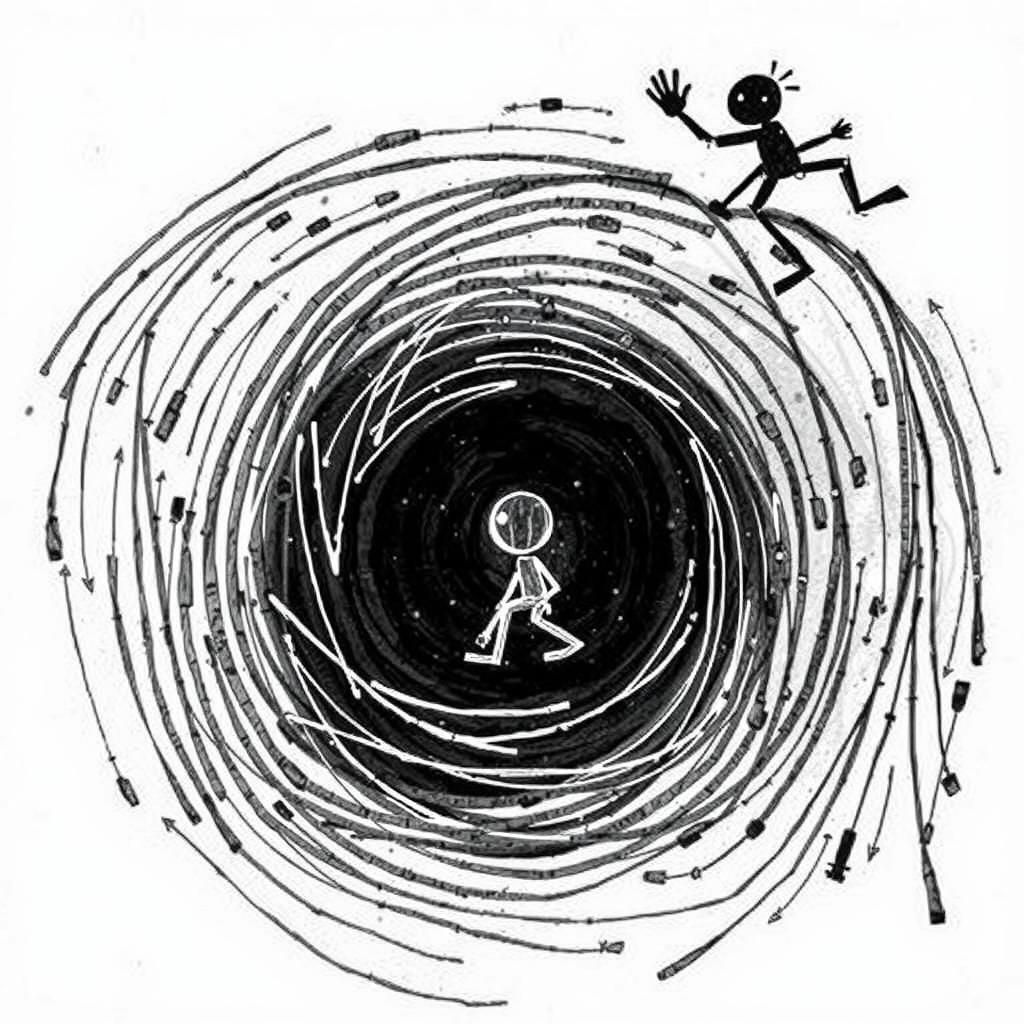 Surreal Infinity Tunnel of Artists in Ink