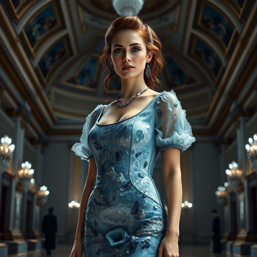 Ethereal Ballroom Goddess in Crystal Geode Gown