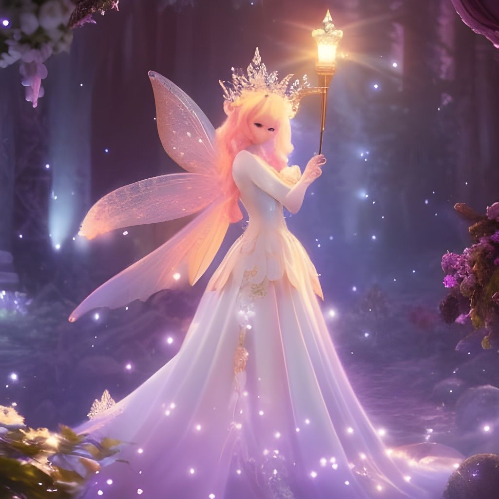 Storybook Fairy Concept Art in Ethereal Watercolor Style