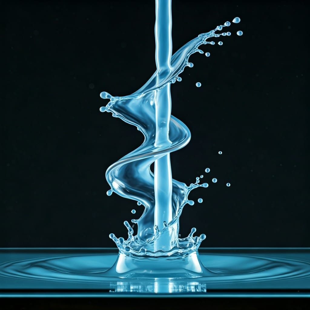 Superfluid Helium Waterfall Waterspout: Quantum Mechanics