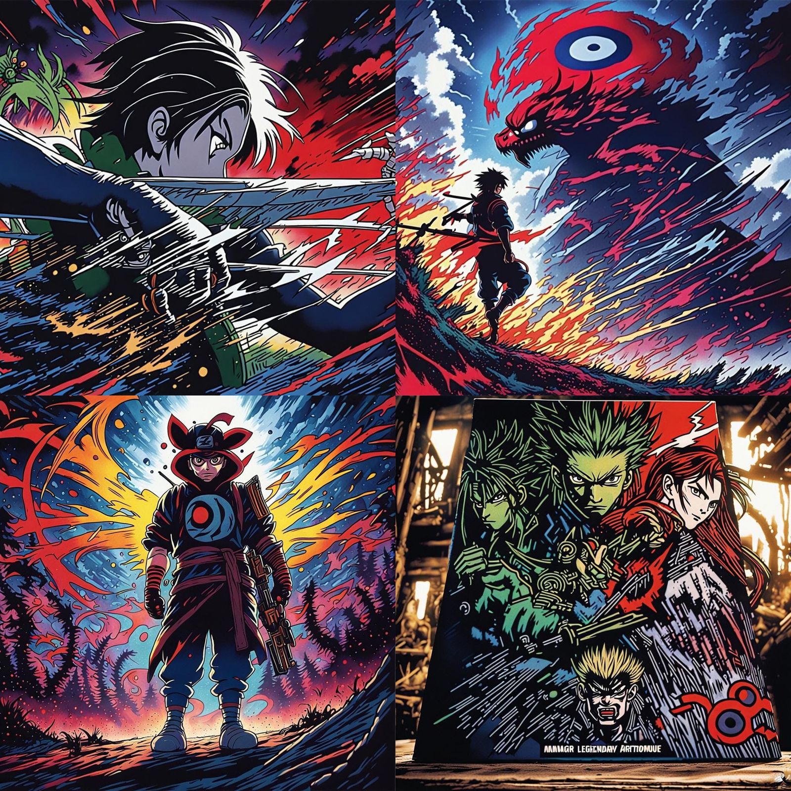 Epic Anime Showdown: Naruto and Sasuke in Legendary Manga-St...