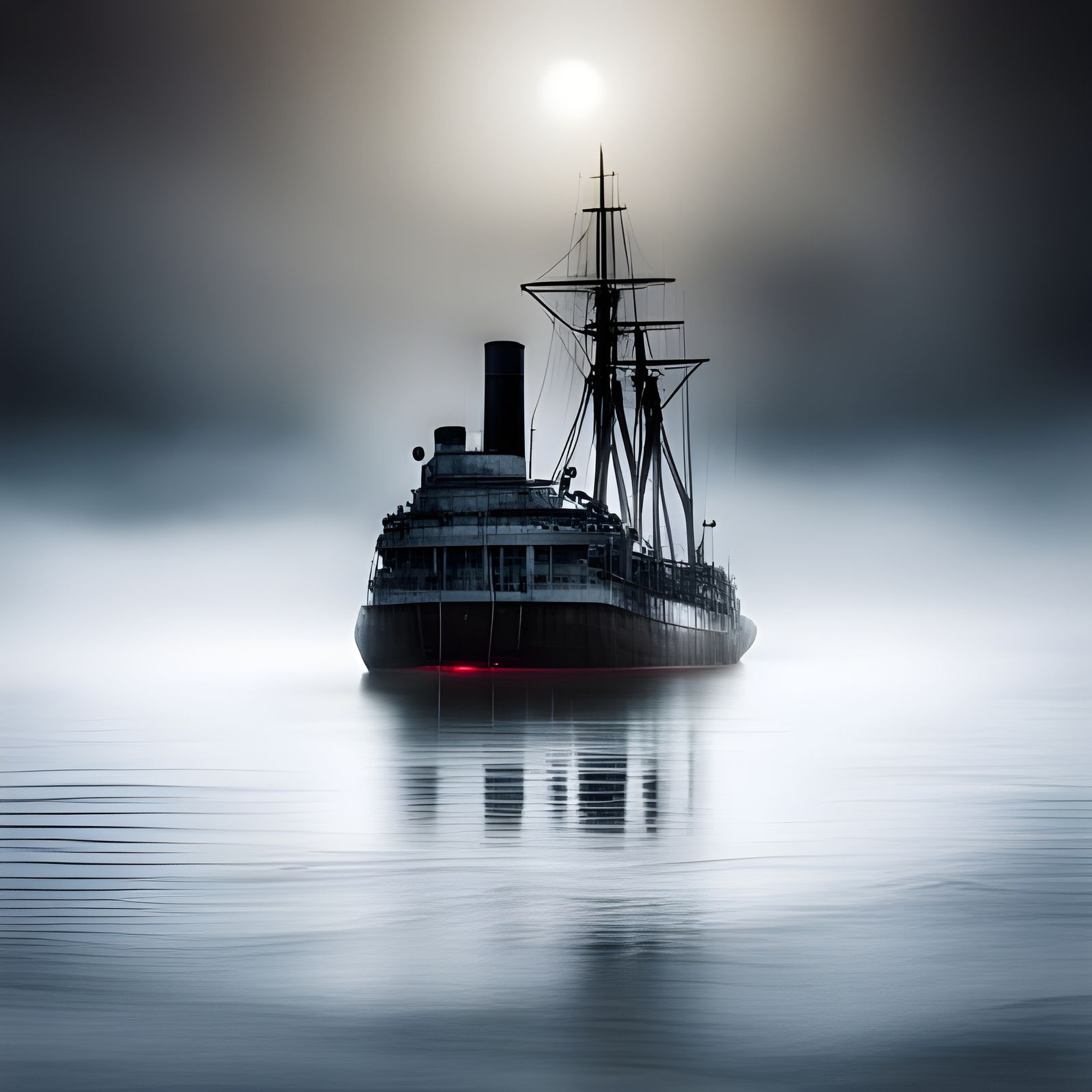 Ship Lost in Ethereal Fog