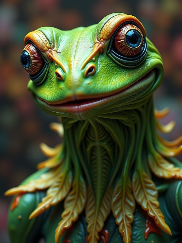 Kermit in Vibrant Digital Art