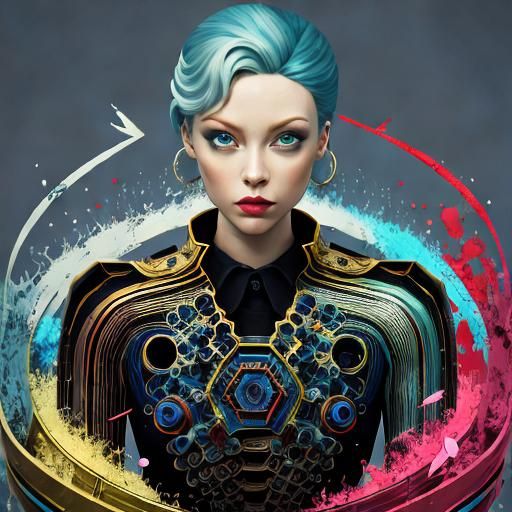 Vibrant, Glossy Abstract Art in Photorealistic 3D