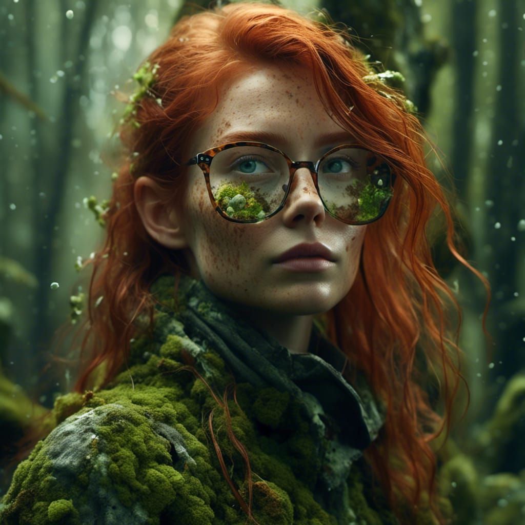 Hyperrealistic Forest Goddess in Vivid Colors