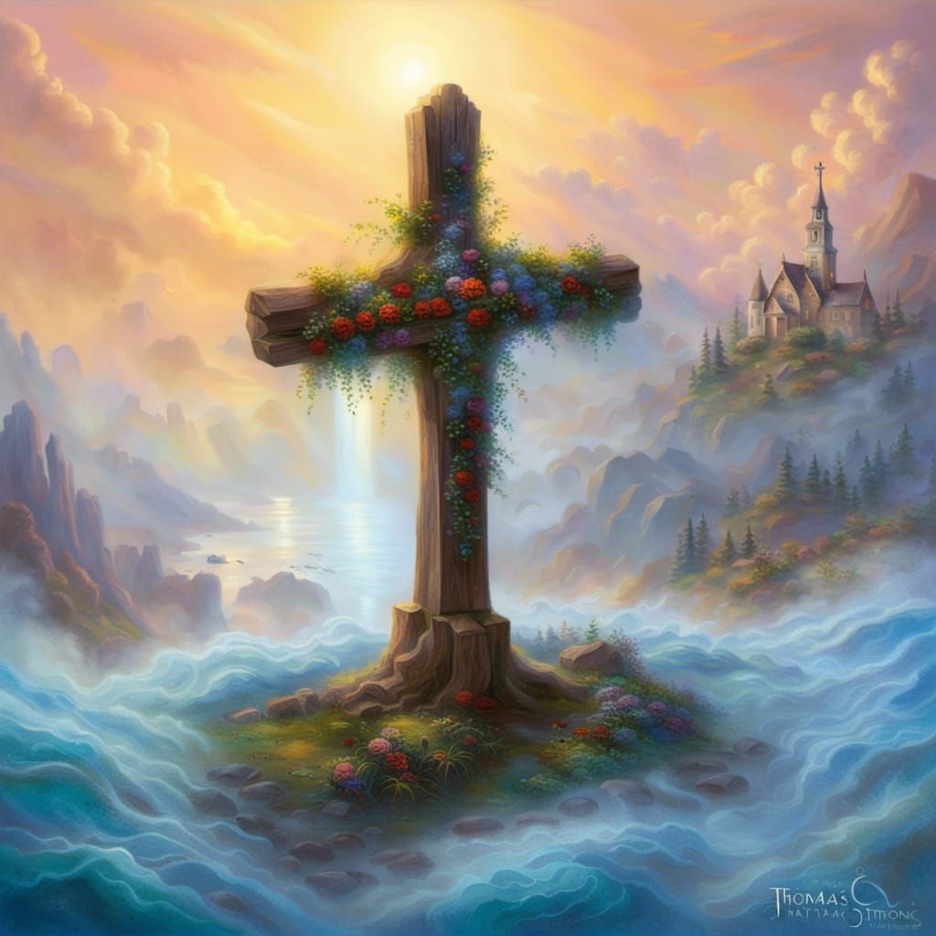 Celestial Cross in Ethereal Woodland