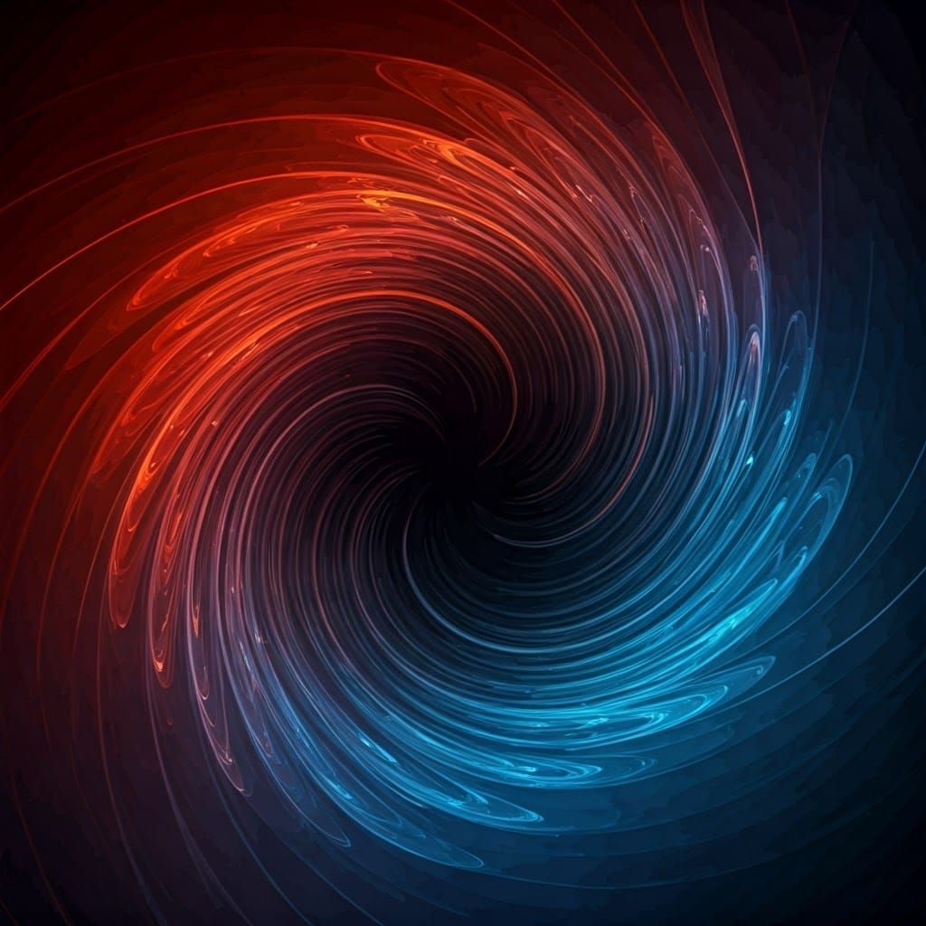 Dreamy Fusion of Red and Blue in Abstract Love Representatio...