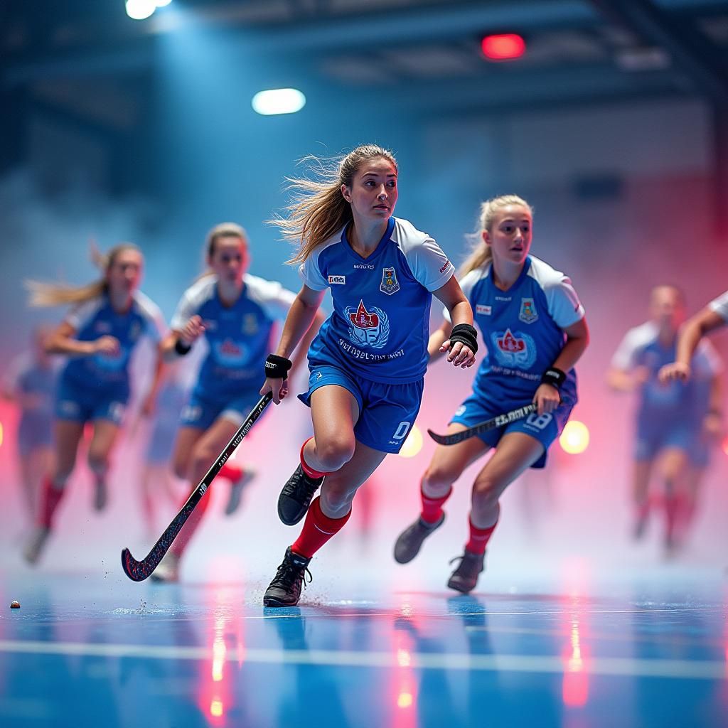 ŠK Lido Bratislava Women's Floorball Team in Dynamic Sports....