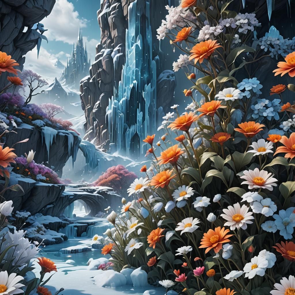 Ethereal Fantasy Landscape in Deep Colors