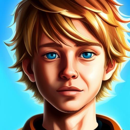 Dramatic Portrait of a Young Teenager