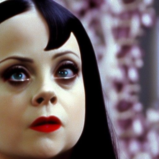 Christina Ricci as Wednesday in Gothic Dark Fantasy Setting