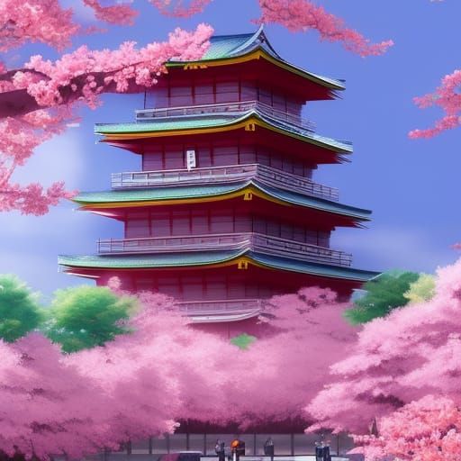 Sakura City: Anime-Inspired Samurai Landscape