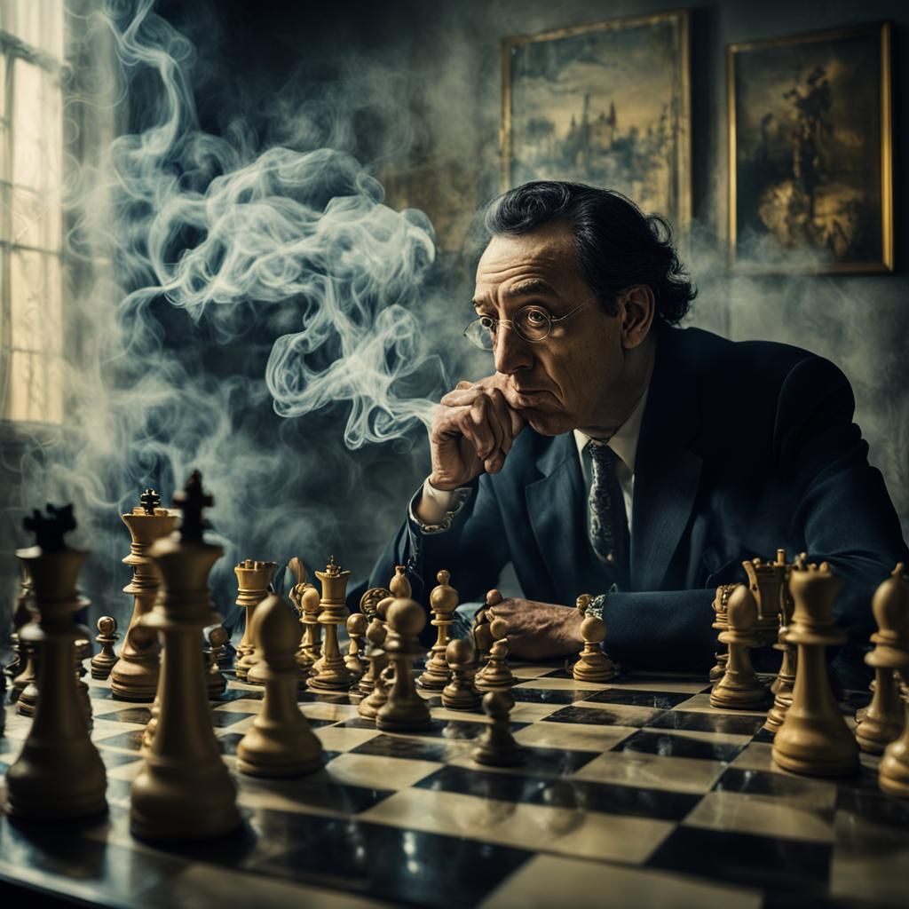 Surreal Chess Player in a Dreamlike State, 8K Surréaliste St...