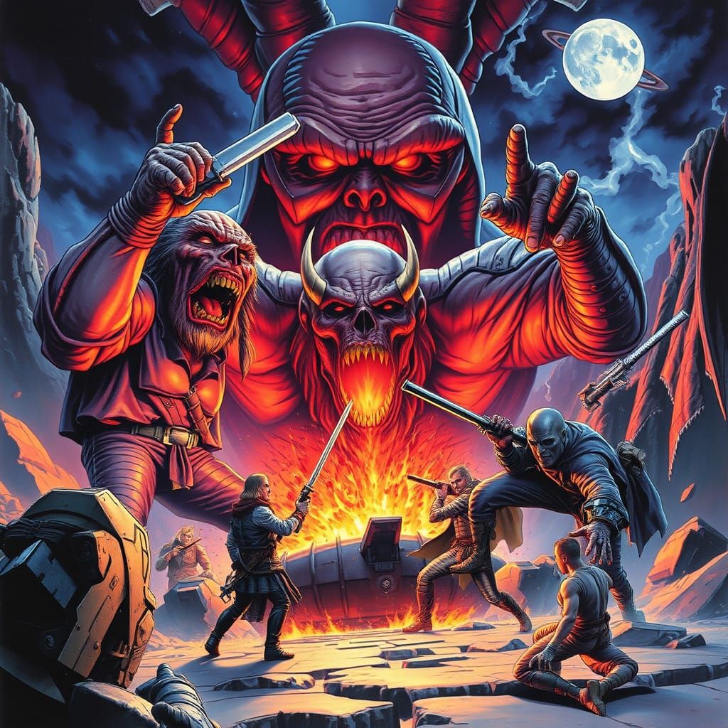 Retro Video Game Cover Art in Classic Comic Style