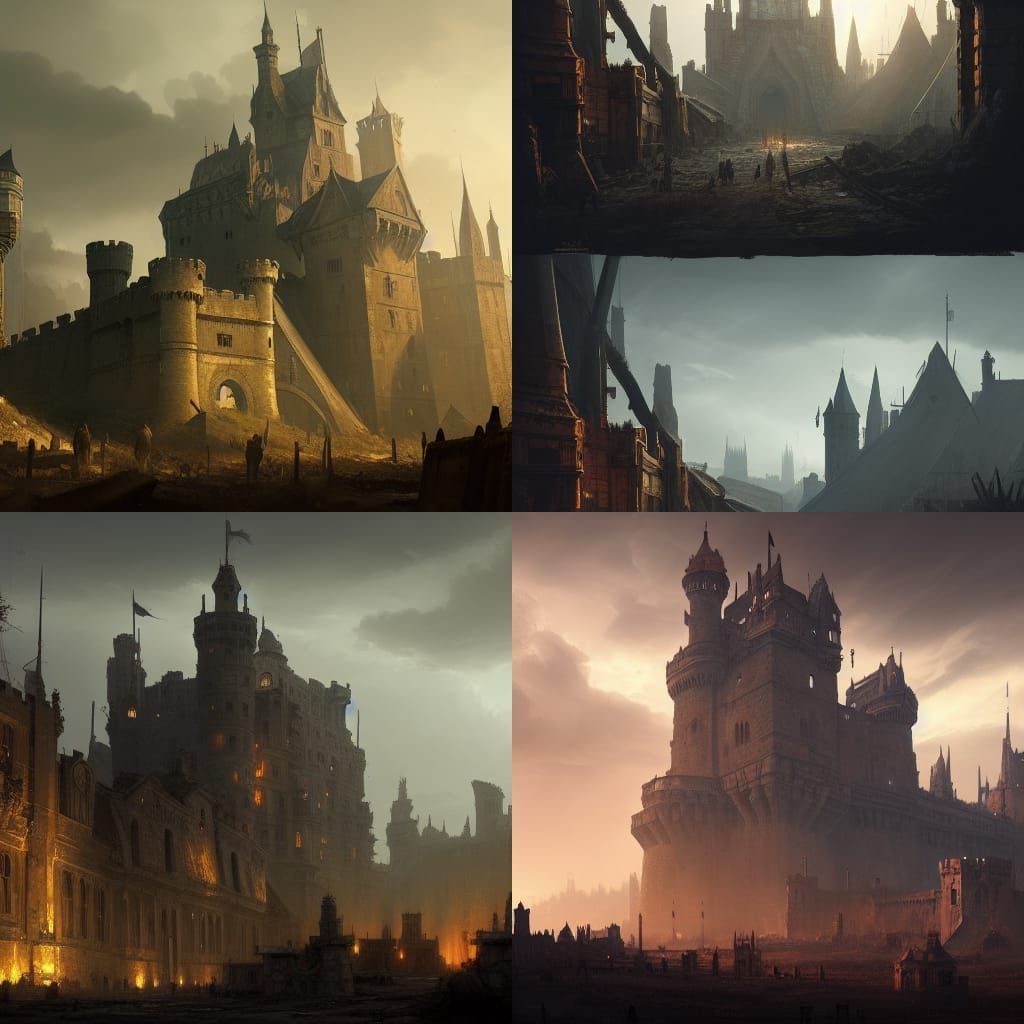 Masterpiece Post-Apocalyptic Castle with Intricate Details