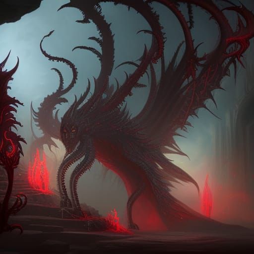 Eldritch Olympia in Futuristic Fantasy Style