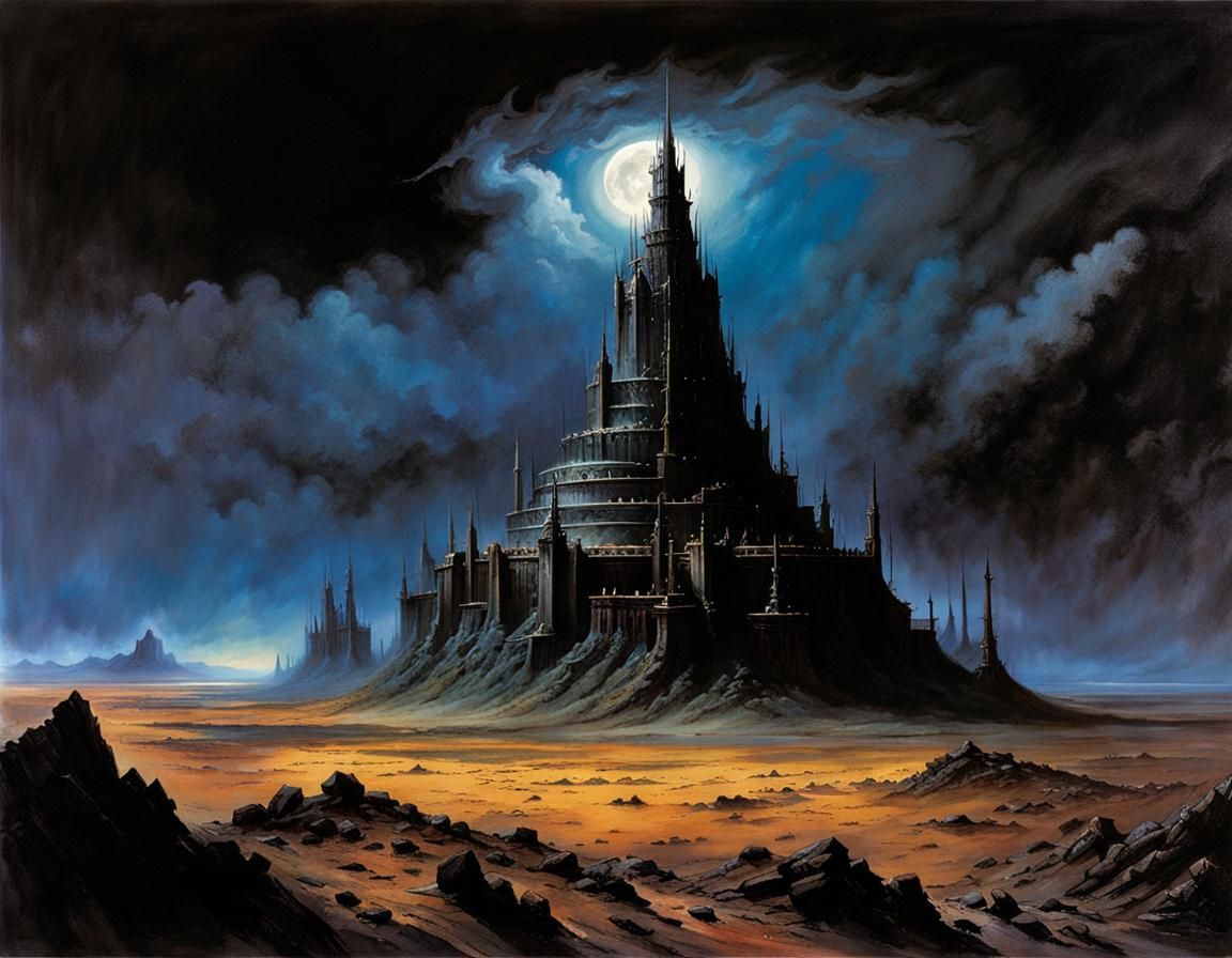 Dark Realms Grimdark Fortress in Volcanic Wasteland