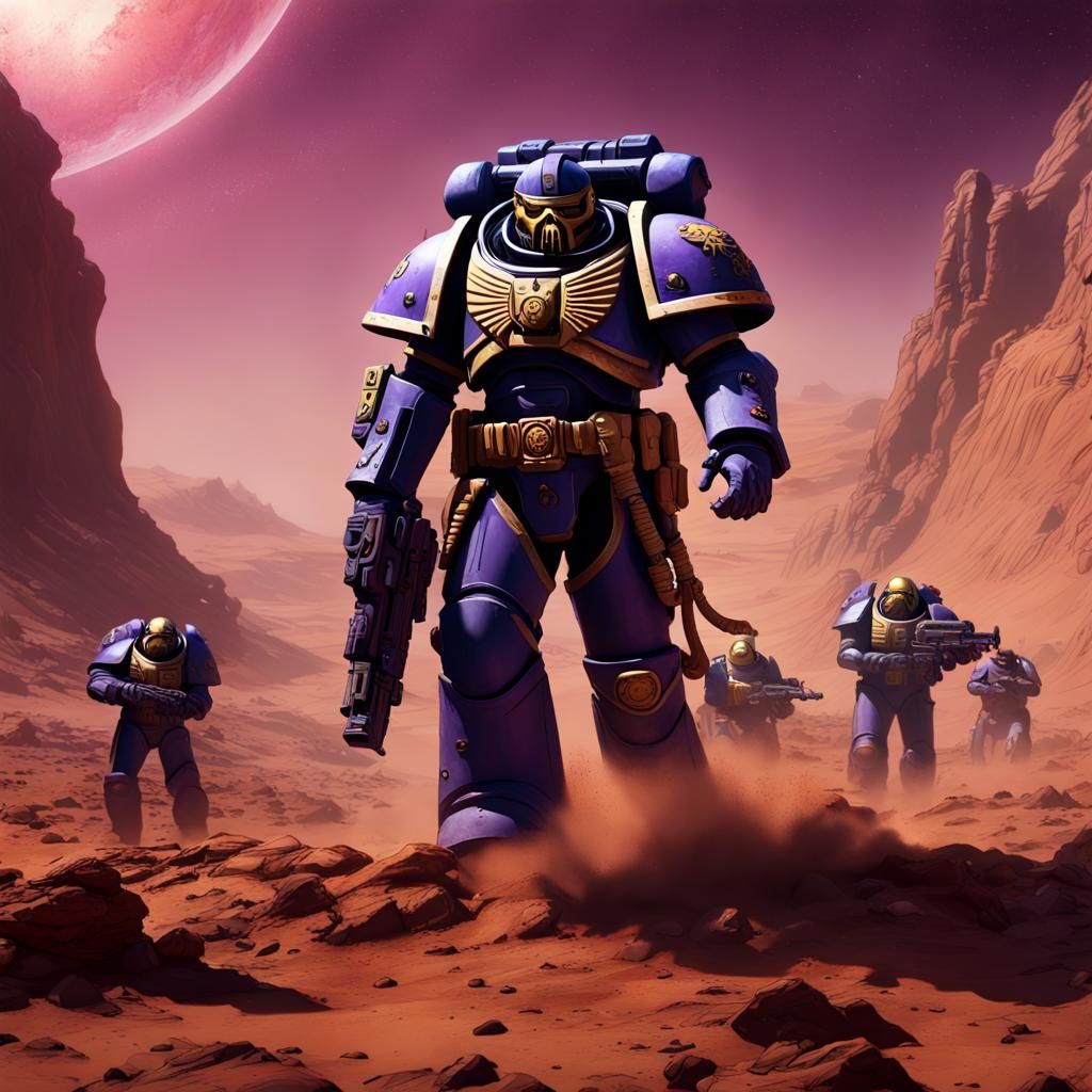 Epic Warhammer 40k Space Marine Embarks on Mars Combat Missi...