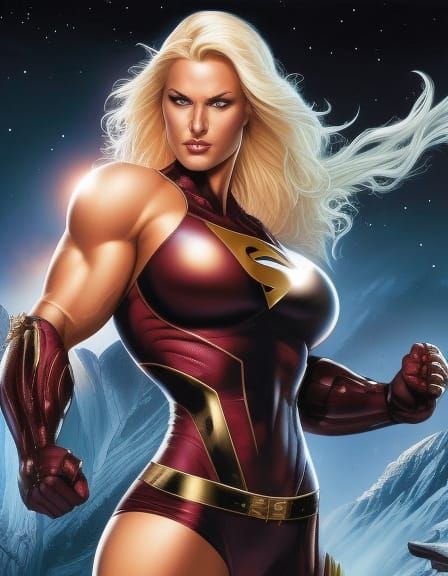 Karola the Muscular Norwegian Superheroine