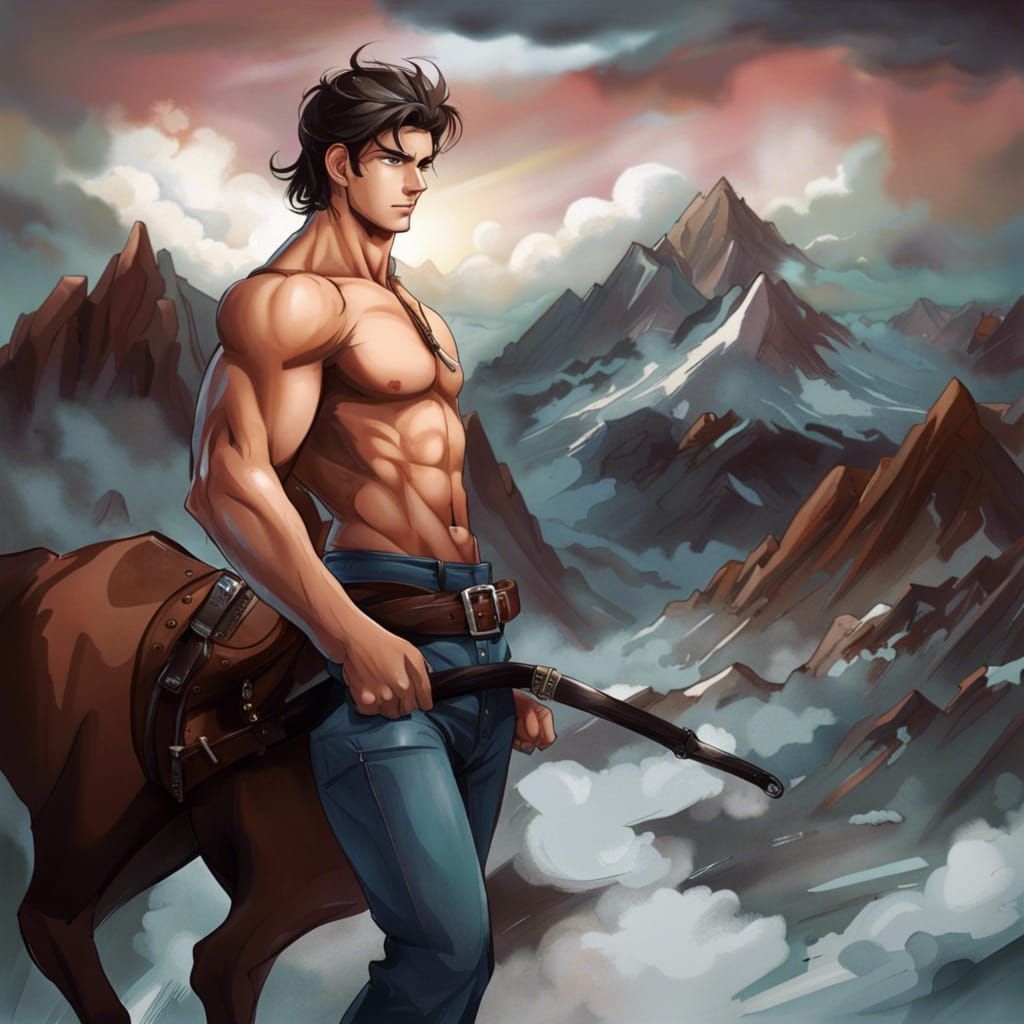 Rugged Cowboy with Intense Gaze