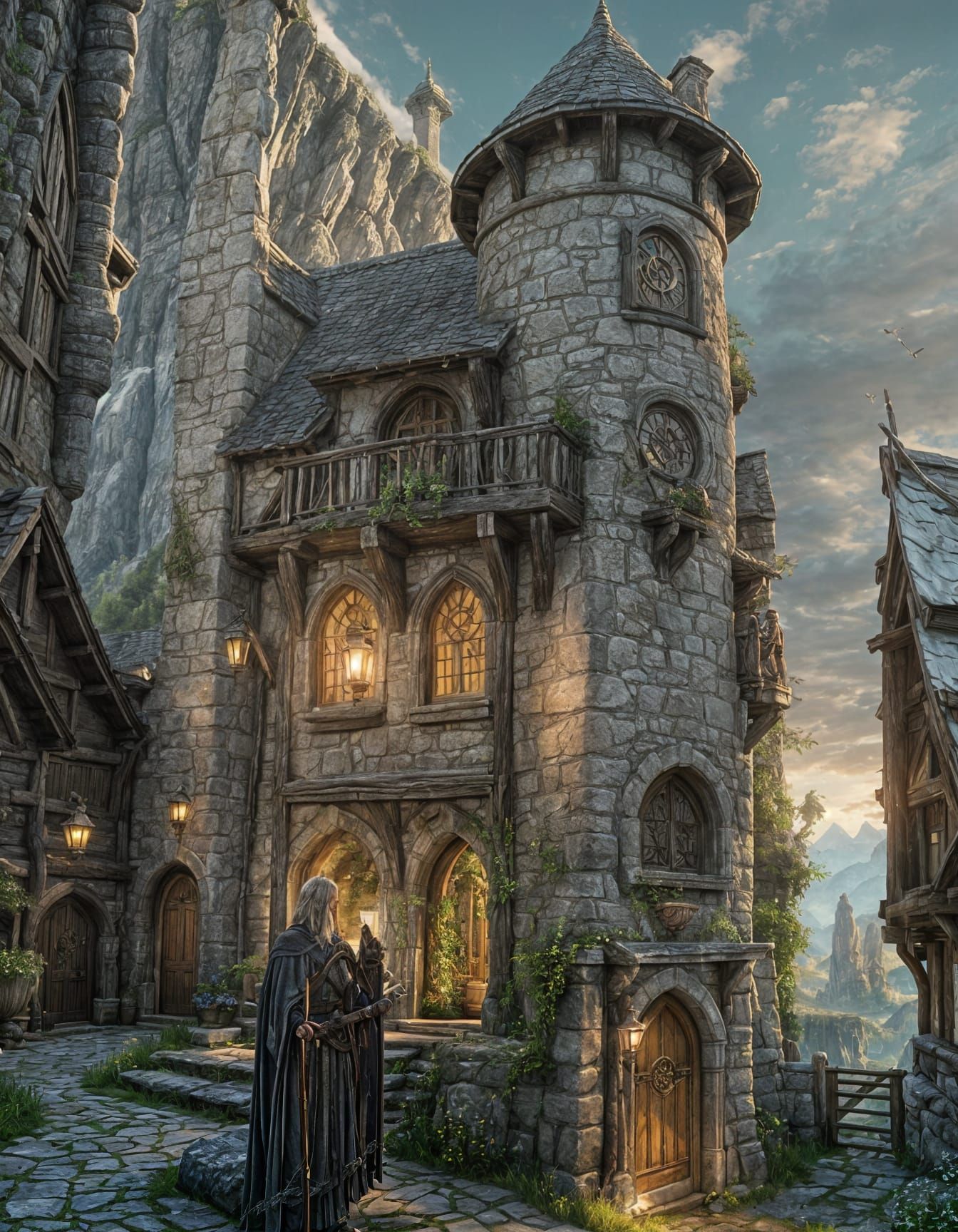 Idyllic Fantasy Landscape Inspired by Skyrim