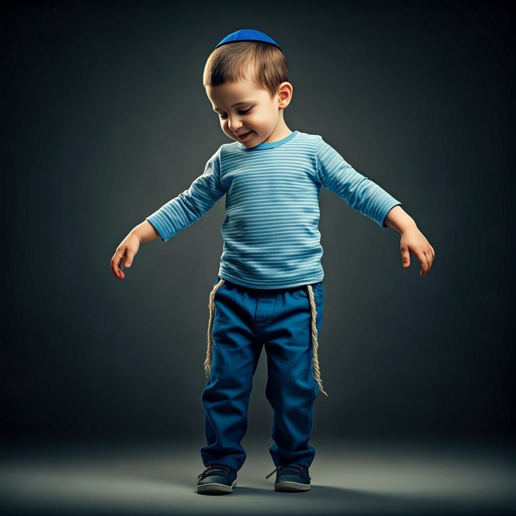 Ethereal Hasidic Youth Dancing in Cinematic Realism